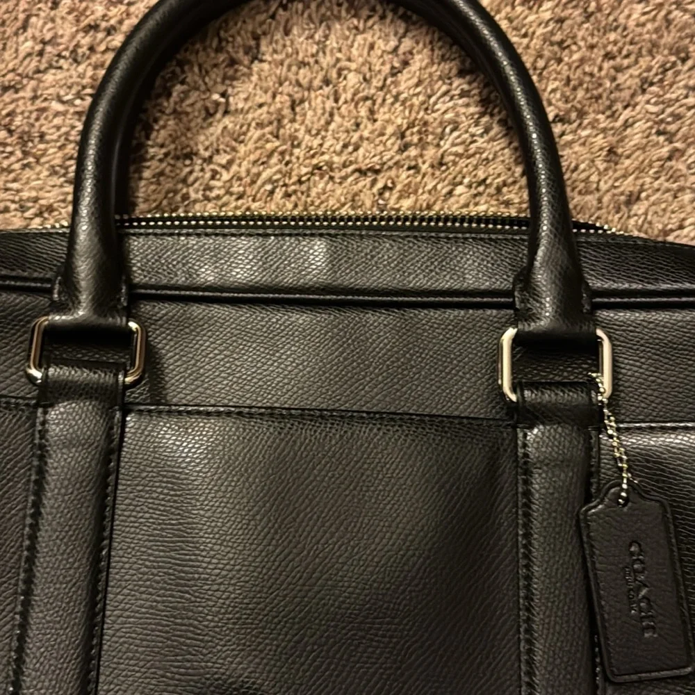 Coach leather laptop / briefcase